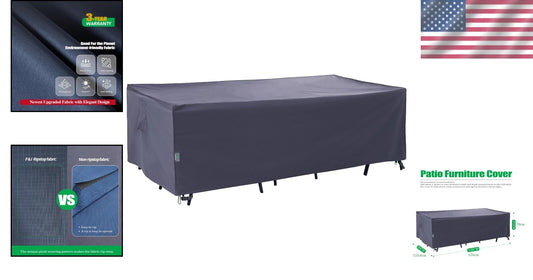 Adjustable Large Patio Furniture Cover - Heavy Duty Waterproof & Tear-Resistant
