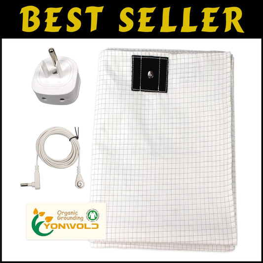 10% Silver King Size Sleep Therapy Sheet with Safe Grounding Adapter, 76x80 IN