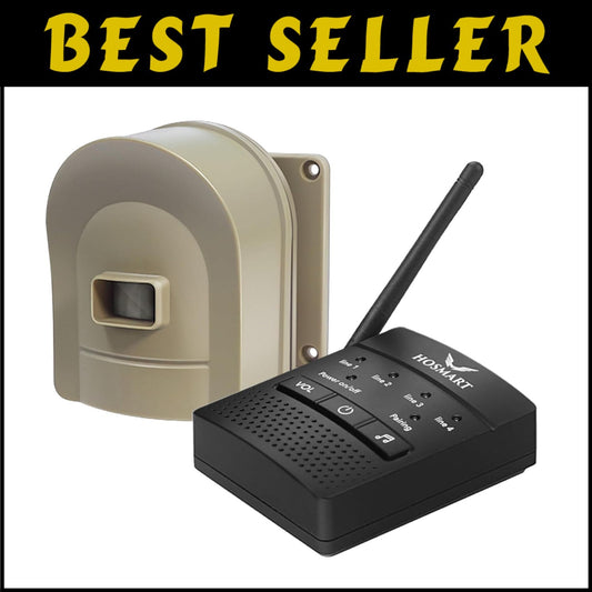 Weatherproof Wireless Motion Sensor Alert with Custom Ringtones - 800m Detection
