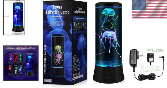 15-Inch Waterproof Jellyfish Light Lamp – Ideal Holiday Gift, Ultra-Quiet & LED