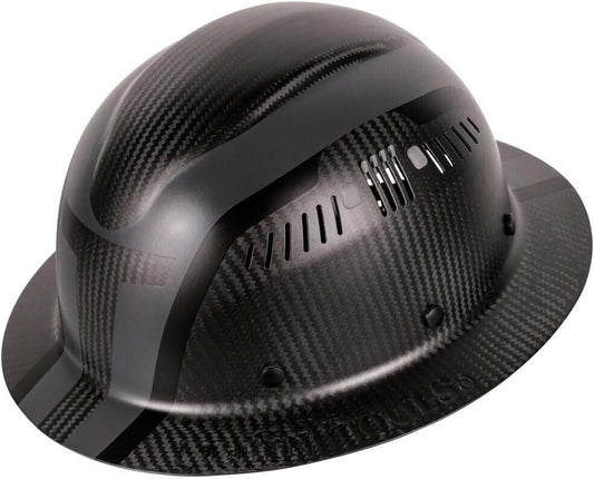 Durable Klein Carbon Fiber Hard Hat - Vented Full Brim Design for Max Safety
