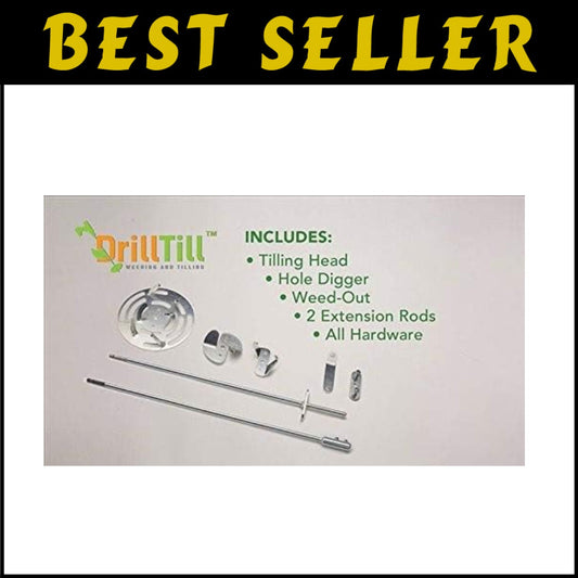 Drill Till 3-in-1 Gardening Tool Set – Ergonomic Solution for Weeding & Tilling