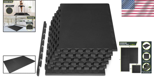 Durable Interlocking EVA Foam Exercise Mat - 24 Sq Ft of Cushioned Flooring