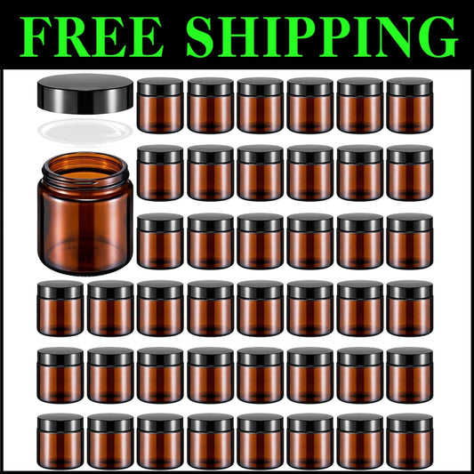 Multi-Purpose 48 Pcs 4 oz Glass Jars with Airtight Lids for Home & Business Use