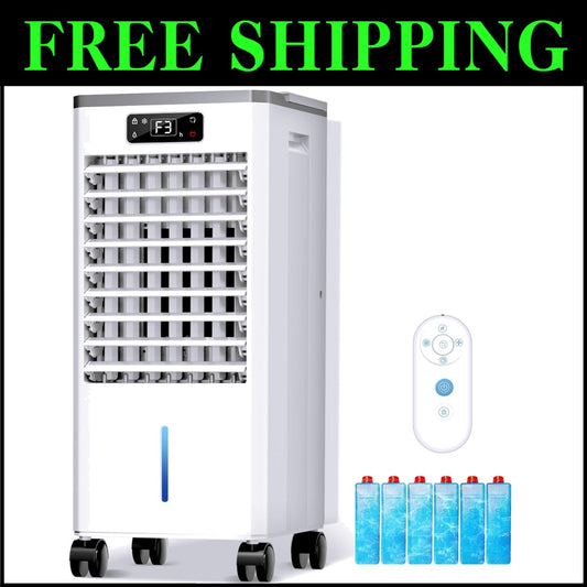 2-Gallon Evaporative Cooler with Auto Mode & Energy Savings for Ultimate Comfort