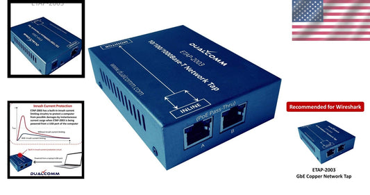 Compact ETAP-2003 Gigabit Ethernet TAP for Reliable Network Monitoring