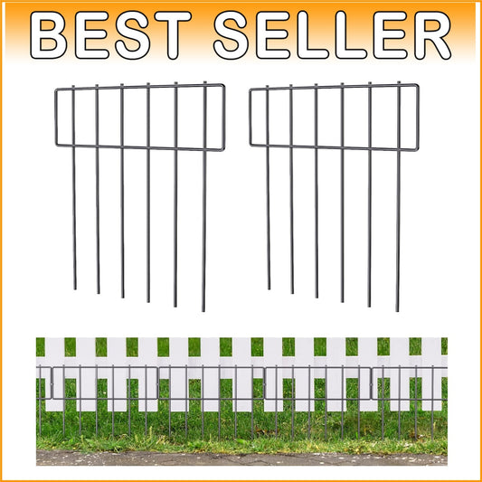 Easy Install Metal Animal Barrier Fence - 25 Panels, 17"H for Garden Protection