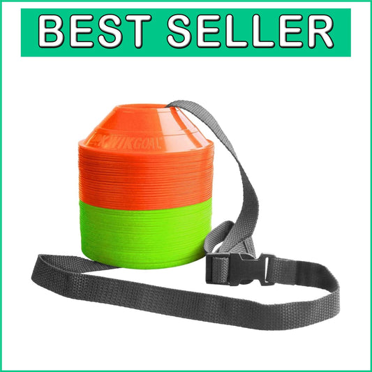 Durable Mini Disc Cones 50-Pack with Carry Strap - Soccer Training Essential
