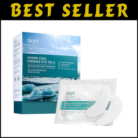 Sensitive Skin Approved Cooling Under Eye Patches with Instant Results, 16 Sets