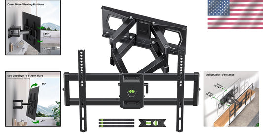 Dual Articulating Arms TV Mount for 37"-86" - Easy Installation & Adjustability