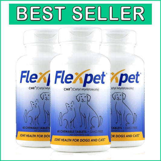 All-Natural Dog Joint Supplement - 180 Chewable Tablets with CM8, Gluten-Free