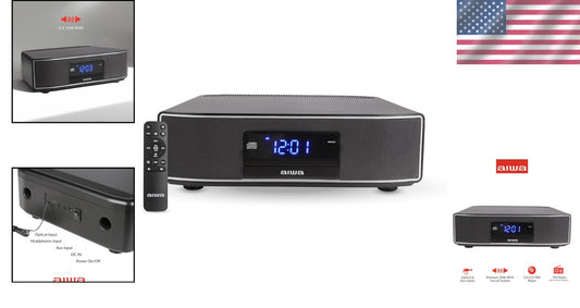 Exos Premium 30W RMS Bluetooth Speaker with CD Player & FM Radio - Black
