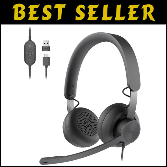 Comfortable Wired Headset with Advanced Mic for Plug-and-Play Compatibility