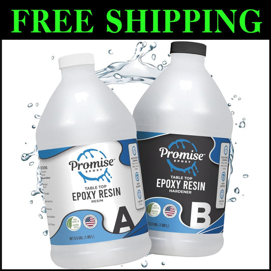 1 Gallon Crystal Clear Epoxy Resin Kit for Food Safe Art & Craft Projects