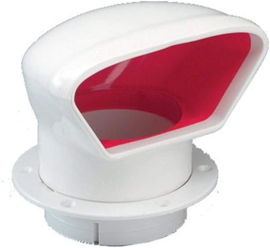 Soft PVC Low Profile 3" Cowl Vent with Red Interior - Boating Essential