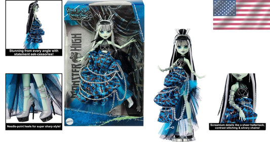 Electrifying Frankie Stein Collector Doll: Stitched in Style with Couture Gown