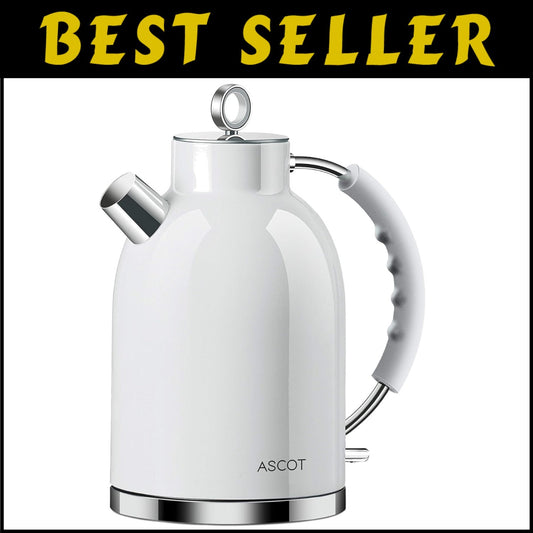 1.5L Electric Tea Kettle – Stylish Stainless Steel with Safety Features