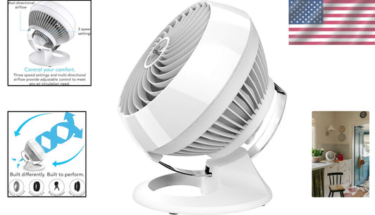 Premium White Air Circulator with Tilt Function – Ideal for Bedrooms & Offices
