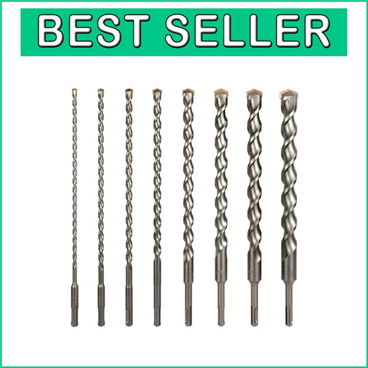 High-Quality 8-Piece SDS Plus Drill Bit Set - Ideal for Concrete & Block