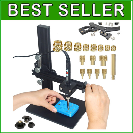 Durable Aluminum Heat Set Insert Tool with 370 Threaded Inserts for 3D Projects