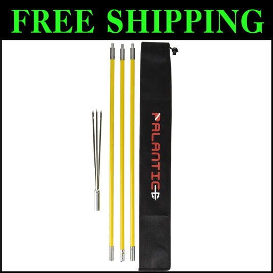 Durable 7' Fiberglass Travel Spear with Rubber Sling for Effortless Fishing