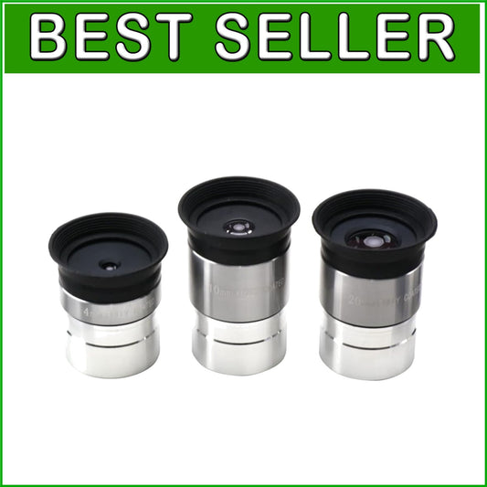 1.25 inch High-Grade Optical Telescope Eyepiece Set: Three Focal Lengths for All