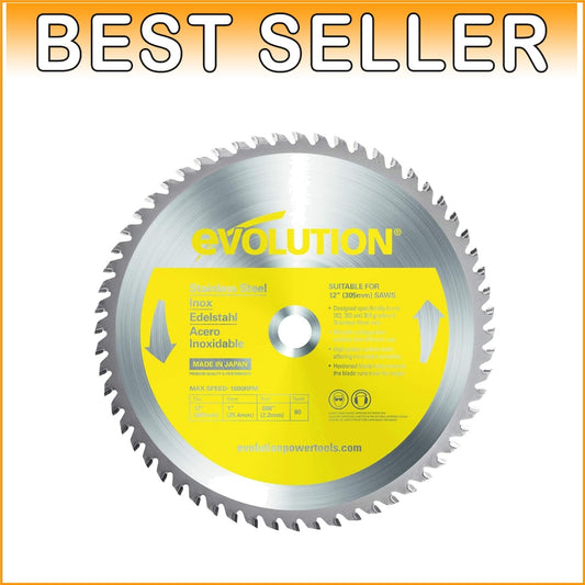12-Inch Carbide Cutting Saw Blade - 80 Tooth, Precision Stainless Steel Tool