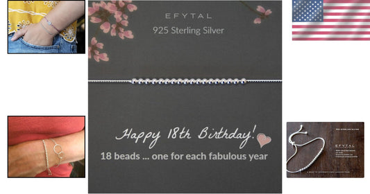 Adjustable Sterling Silver Charm Bracelet - Meaningful Gift for 18th Birthdays