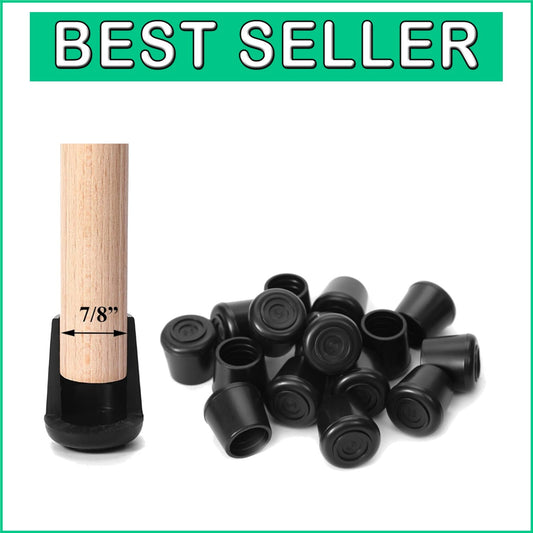 Heavy Duty Round Chair Leg Tips - 64 Non-Slip Caps for Hardwood Floor Protection