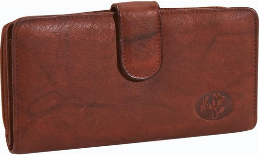 Multi-Functional Zip-Around Checkbook Wallet with Credit Card Slots - Women's