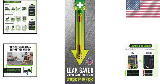 Direct Inject AC Leak Sealer - Compatible with All HVAC Systems Up to 5 Tons
