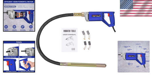 Efficient 1500W Electric Concrete Vibrating Tool - Lightweight & Portable