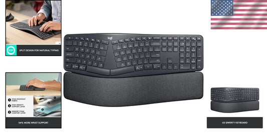 Wireless ERGO K860 Ergonomic Keyboard with Split Design & Wrist Rest Comfort