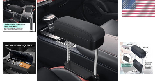 Adjustable Center Console Armrest Storage Box - Universal Fit for All Vehicles