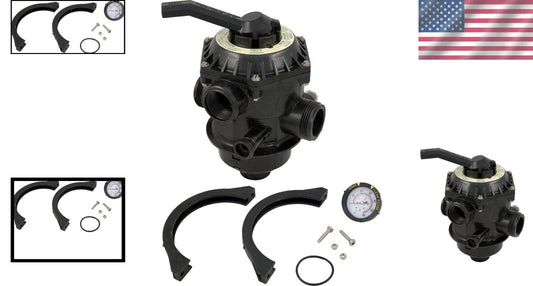 Easy Install 1-1/2-Inch Top Mount 6-Way Clamp Valve for Pool Sand Filters