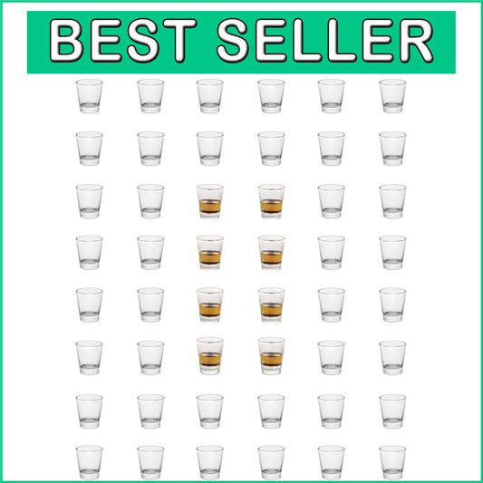 1.5 oz Crystal Shot Glasses - 48 Pack for Stylish Parties & Measuring Cocktails