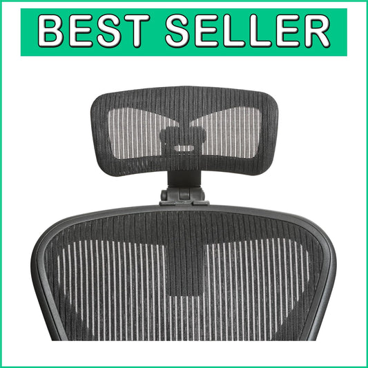 Ergonomic Onyx Headrest for Herman Miller Aeron Chair - Adjustable Comfort