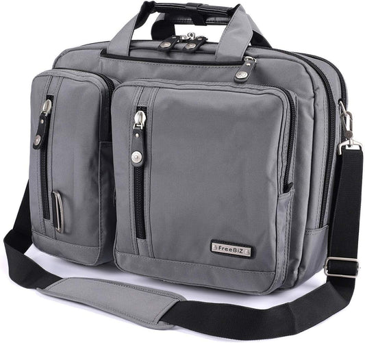 Versatile 18.4 Inch Convertible Laptop Briefcase Backpack & Messenger Bag