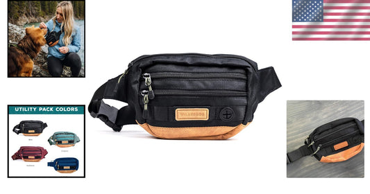 Adjustable Fanny Pack for Treats and Accessories – Lightweight Pet Bag in Black