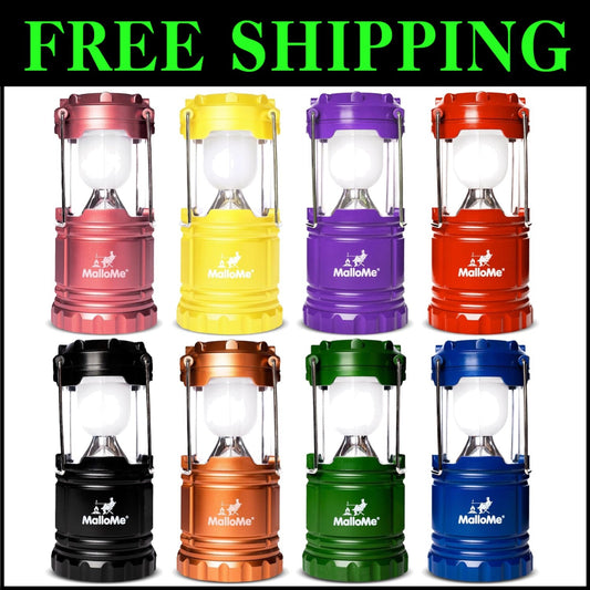 Durable 8-Pack LED Camp Lights - Nature-Inspired Colors for Adventurous Families