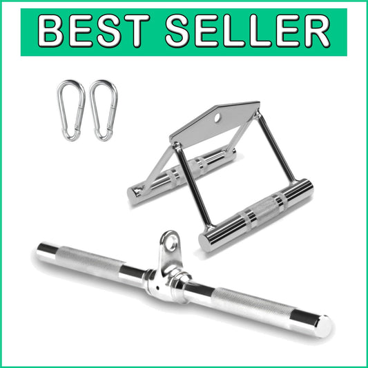 Versatile Tricep Press Down Cable Attachment for Home Gym Strength Training