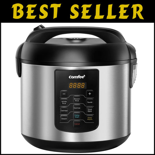 Programmable Rice Cooker with 8 One-Touch Settings - 20 Cup Cooked Capacity