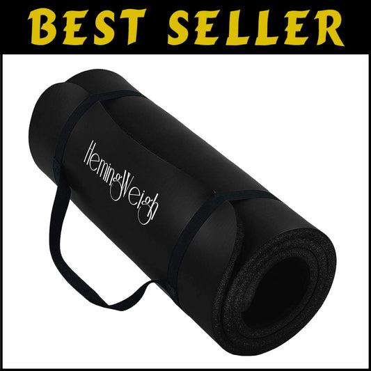 1-Inch Extra Thick Non-Slip Yoga Mat - Lightweight & Portable for Home Workouts