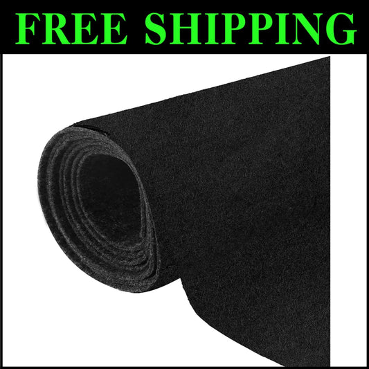 78x90 Inch Black Automotive Carpet - Heavy-Duty and Flexible for RVs and Trucks