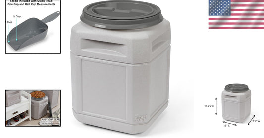 Versatile Airtight Pet Food Storage Container - 10 Gal Capacity with Scoop