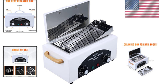 Efficient Nail and Dental Tool Sterilizer with Adjustable Temperature Control