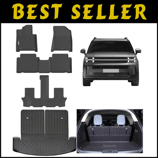 Durable Cargo and Floor Liners with Backrest Protection for 2024 Hyundai