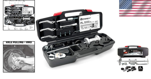 All-in-One Axle Puller and Slide Hammer Tool Set - 21 Pieces for Vehicle Repair