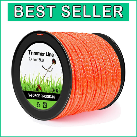 Durable 1640FT Twisted Shape Trimmer Line - 0.095" Compatible with Major Brands