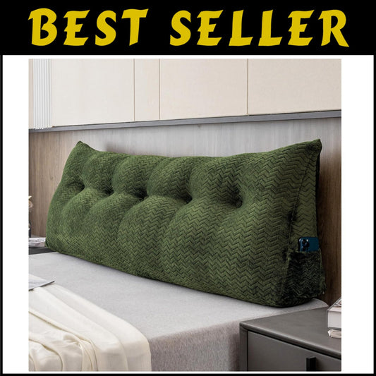 Queen Size Wedge Backrest Pillow - Ergonomic Support for Reading and Relaxation